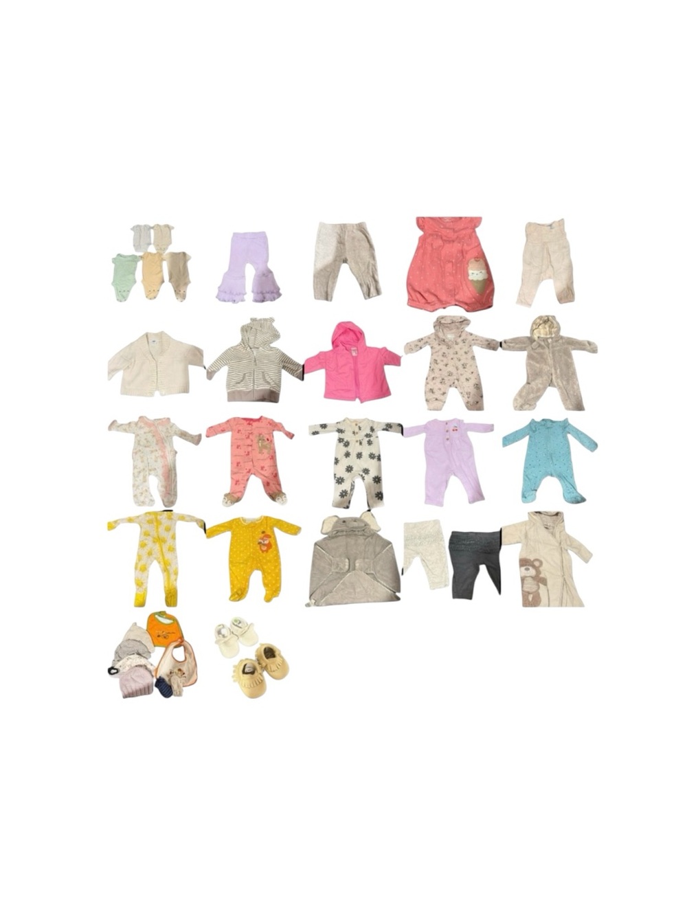 Lot of 0-3 month baby girl clothes 25+ items
